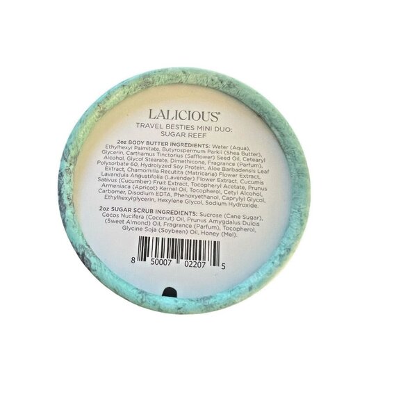Lalicious Travel Besties Duo Sugar Reef Scrub & Body Butter 2 oz Each -Sealed - Picture 3 of 3